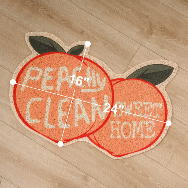 peach shaped cat litter mat 11