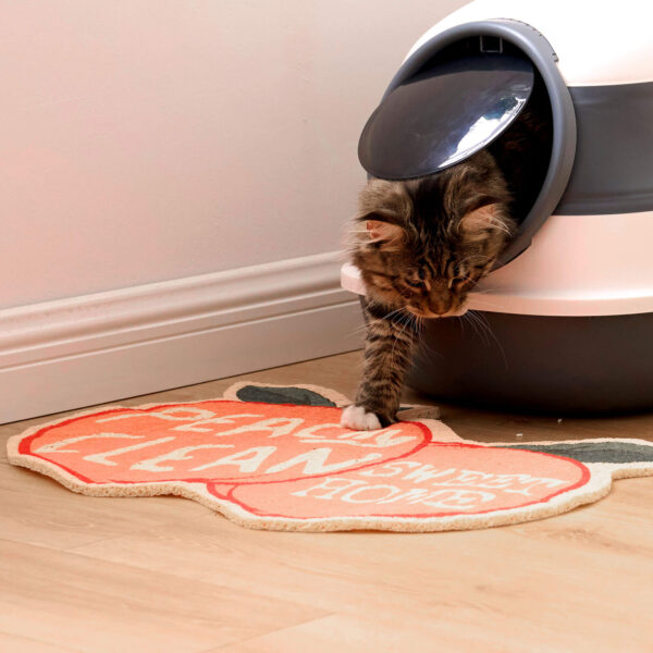 peach shaped cat litter mat 4