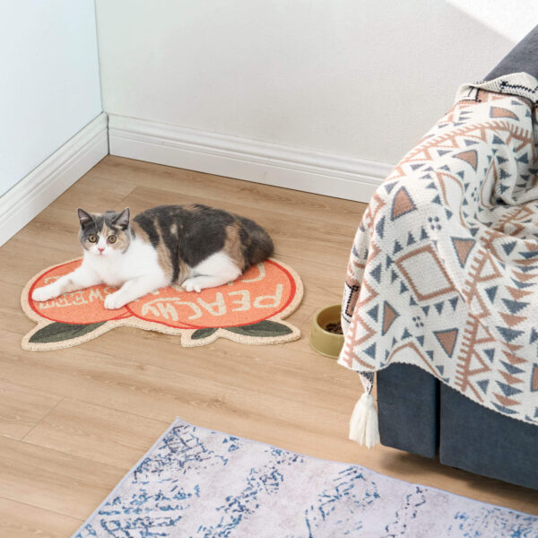 peach shaped cat litter mat 5