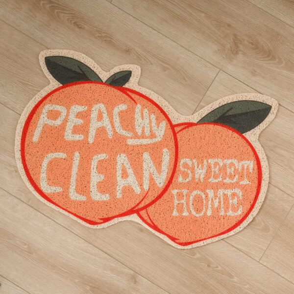 peach shaped cat litter mat 8