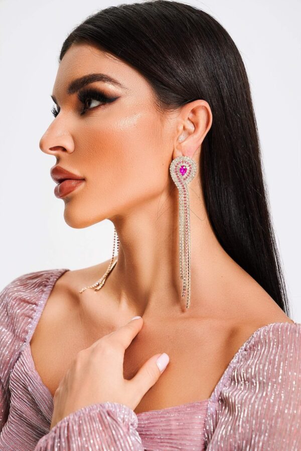 rosy diamante earrings 1