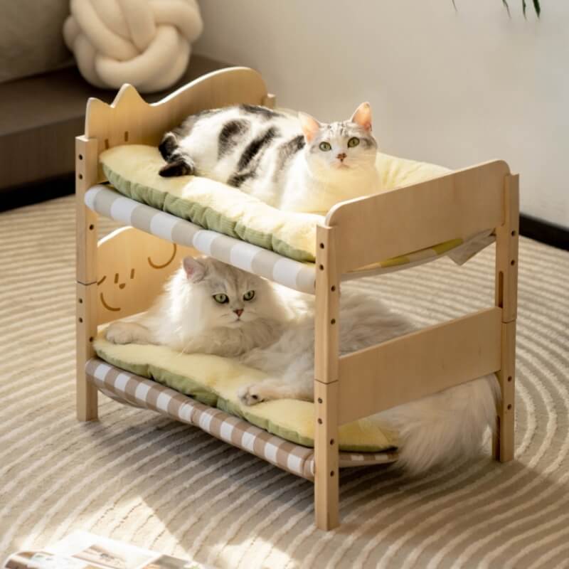 stackable fun wooden cat bed 1