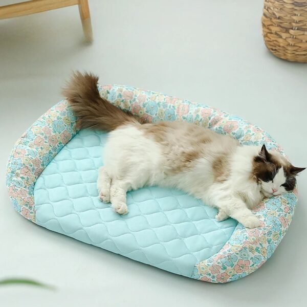 summer floral pattern cooling pet bed 3