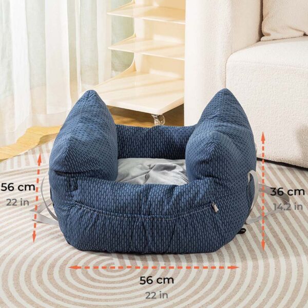 super soft removable non slip dog car seat bed 7