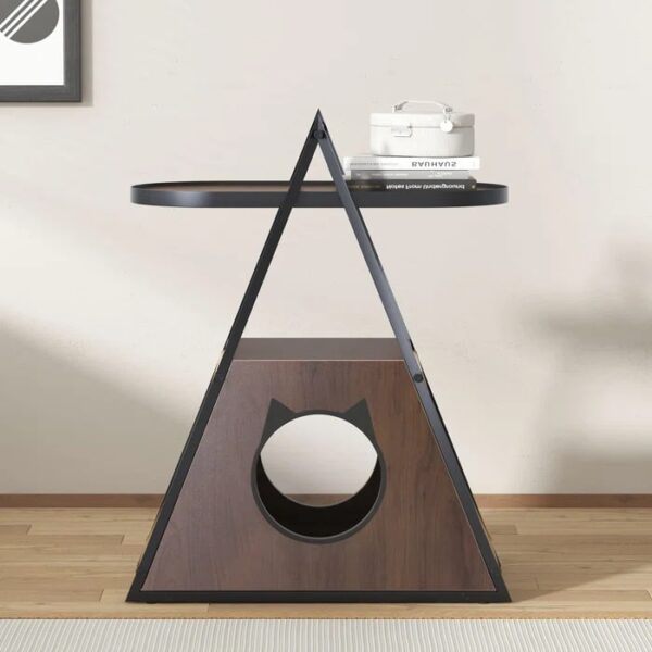 triangle cat house with scratcher 1