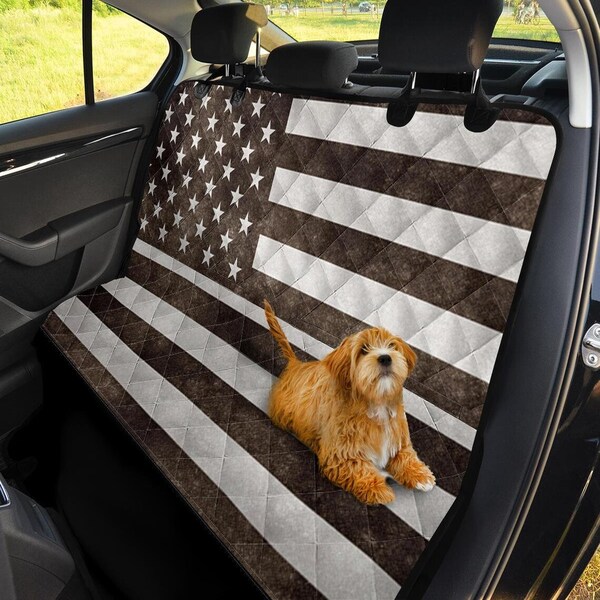 usa flag car pet seat cover 1