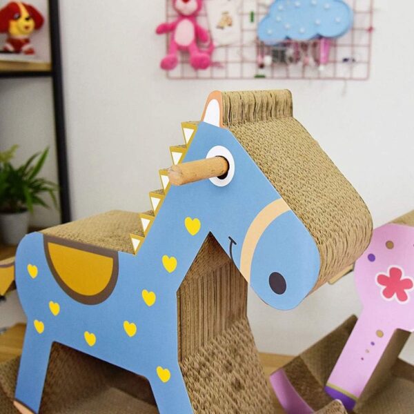 2023 new wooden rocking horse cat scratching toy 1
