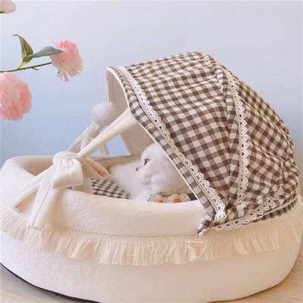 adorable cradle semi enclosed cat bed 10