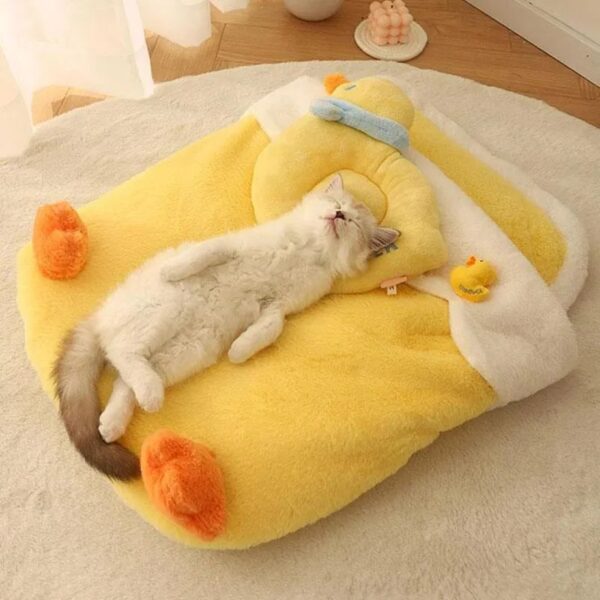 adorable yellow duck sleeping bag pet bed 3