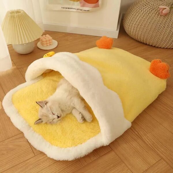 adorable yellow duck sleeping bag pet bed 6