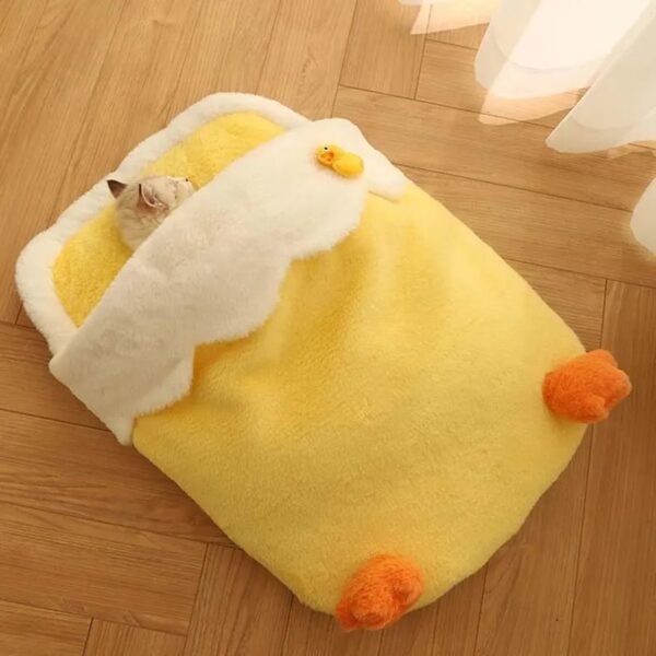 adorable yellow duck sleeping bag pet bed 7