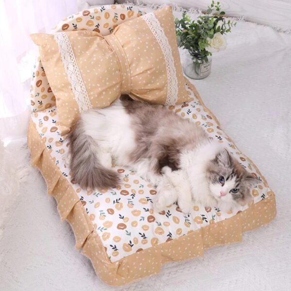 bowknot princess dog & cat bed 2