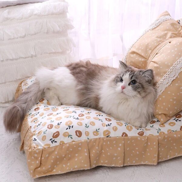 bowknot princess dog & cat bed 3