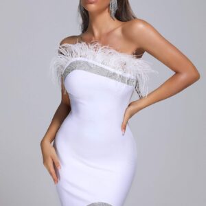 briar feather mini bandage dress 1
