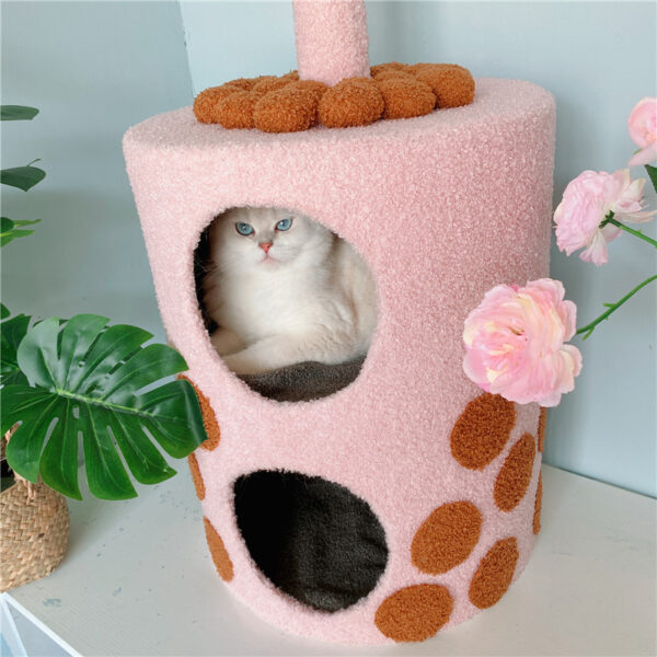 bubble tea cup cat tree & house 4
