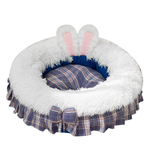 bunny ears warm fluffy removable cat bed 5