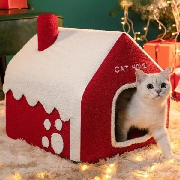 christmas full closed pet house 7