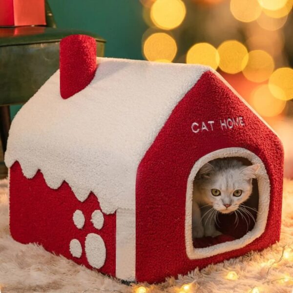 christmas full closed pet house 8