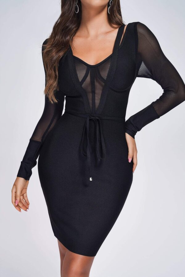 cilia mesh mini bandage dress 4