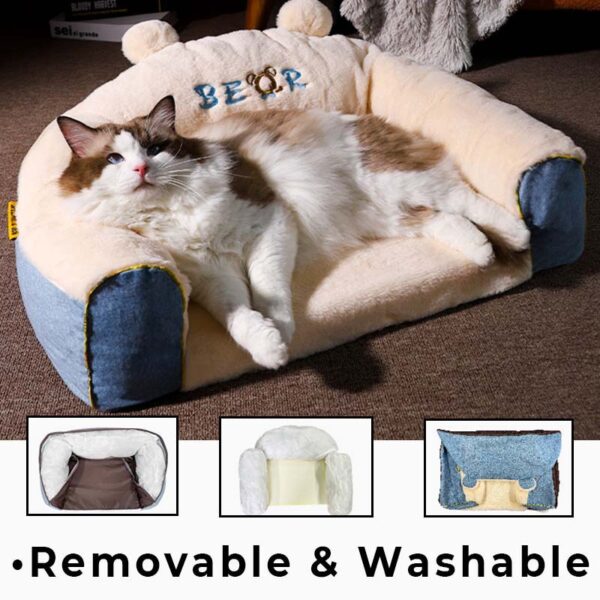 cute bear shape sofa cat bed 2