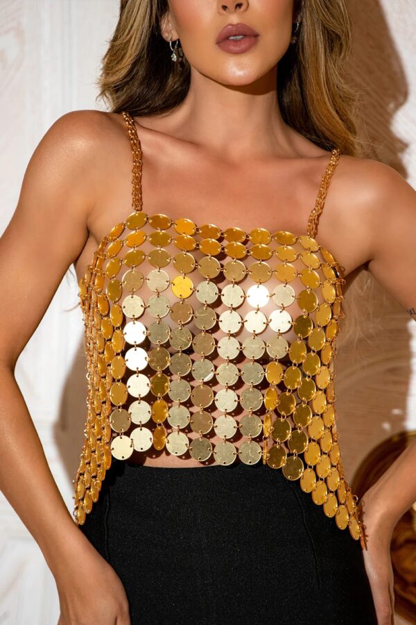 dovie metallic top – gold 4