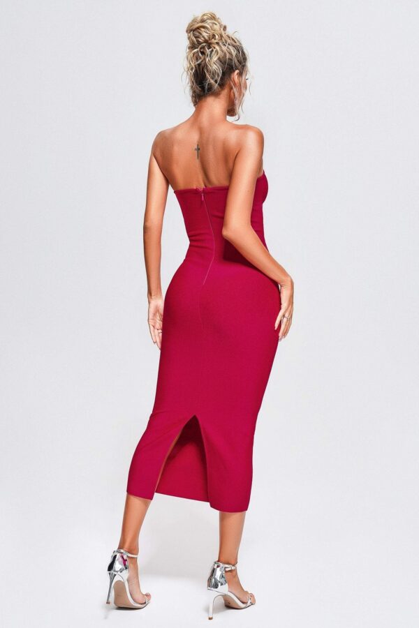 erise strapless midi bandage dress 3