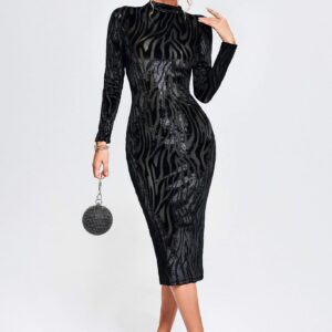 irene zebra midi dress 1