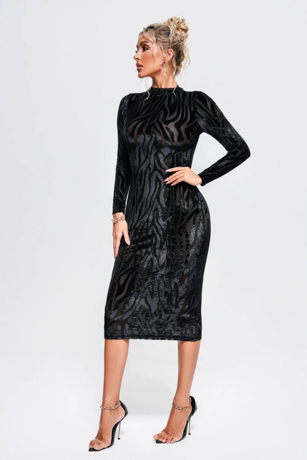 irene zebra midi dress 3