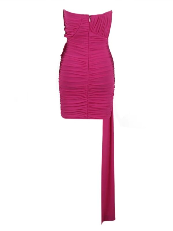maura strapless flower bandage dress 8