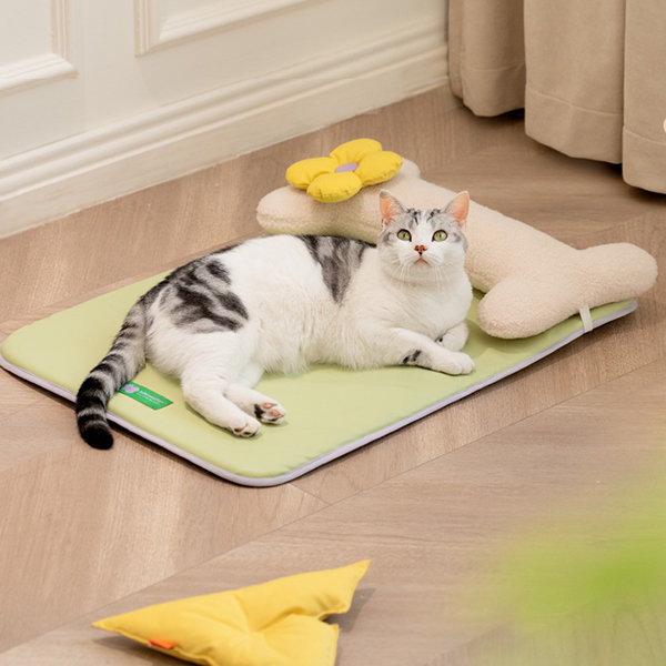 pet cooling mat with bone pillow 2