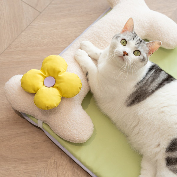 pet cooling mat with bone pillow 4