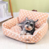 portable dot pattern pet sofa bed 1