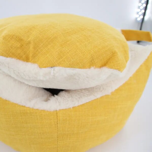 portable semi enclosed large cat basket bed 9