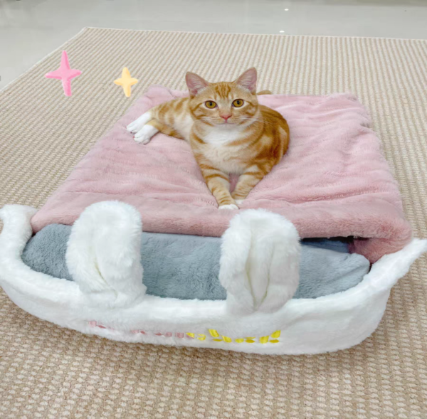rabbit semi enclosed pet sleepin (10)