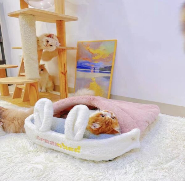 rabbit semi enclosed pet sleepin