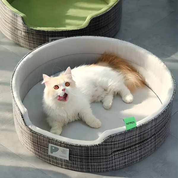 round shape pet bed with detachable cushion 1