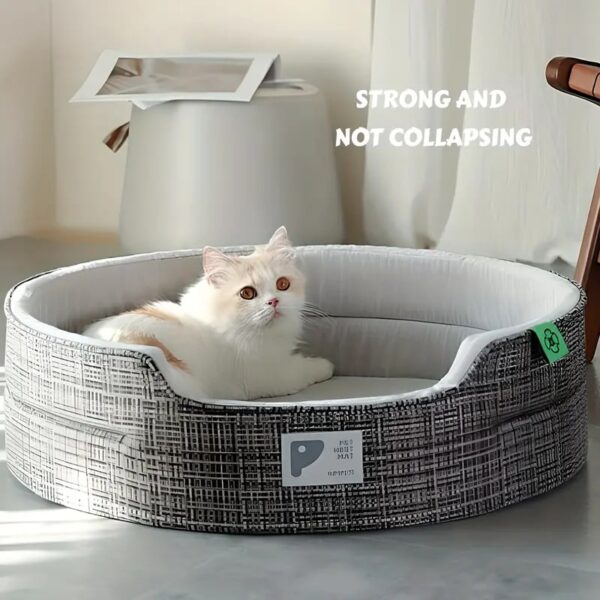 round shape pet bed with detachable cushion 4