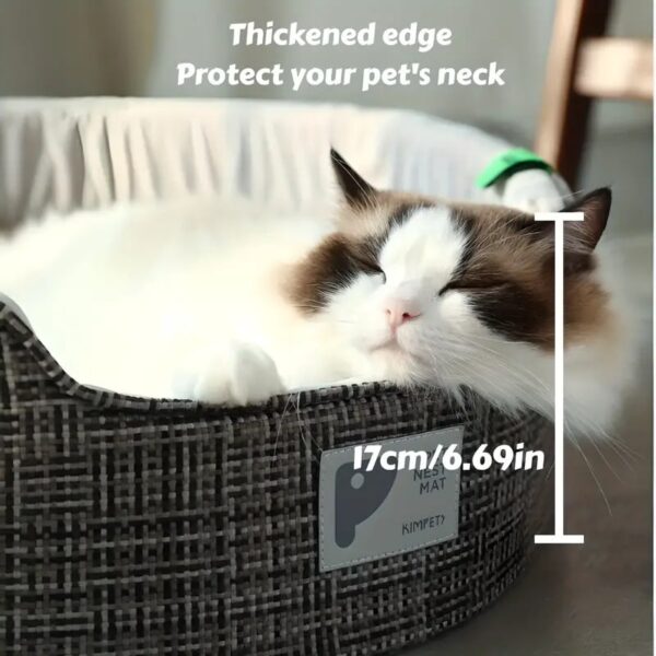 round shape pet bed with detachable cushion 5