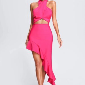 sarna halter midi bandage dress 1 sarna halter midi bandage dress 1