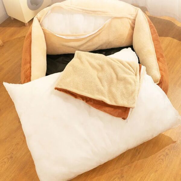 semi enclosed high back large dog bed for all seasons 11