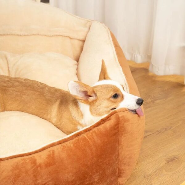 semi enclosed high back large dog bed for all seasons 12