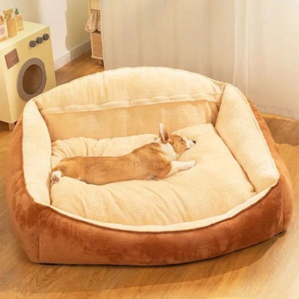 semi enclosed high back large dog bed for all seasons 13
