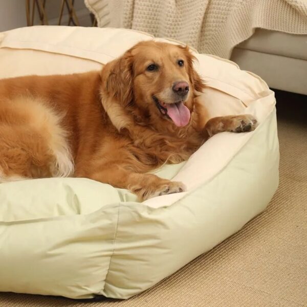 semi enclosed high back large dog bed for all seasons 6