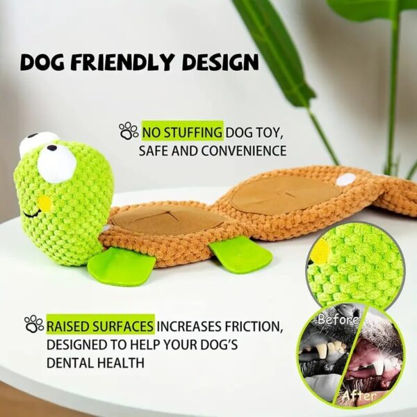 turtle squeaky snuffle dog toy 3