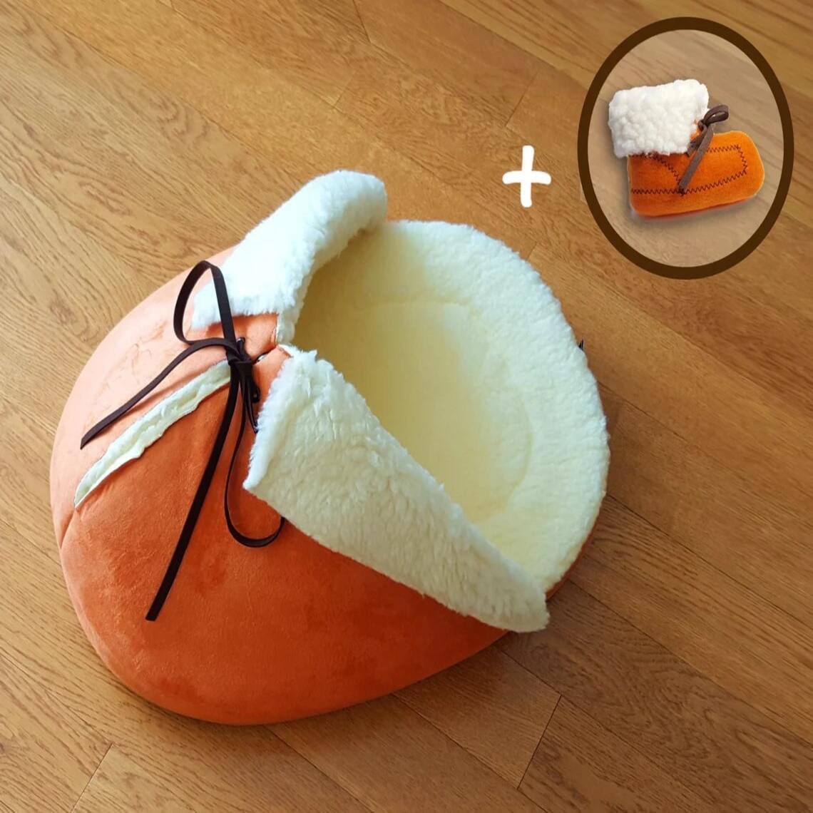 warm slipper shoe cat bed with catnip toy 11