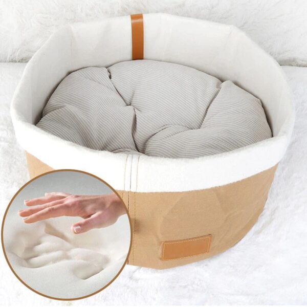 washable kraft paper cat basket bed 7
