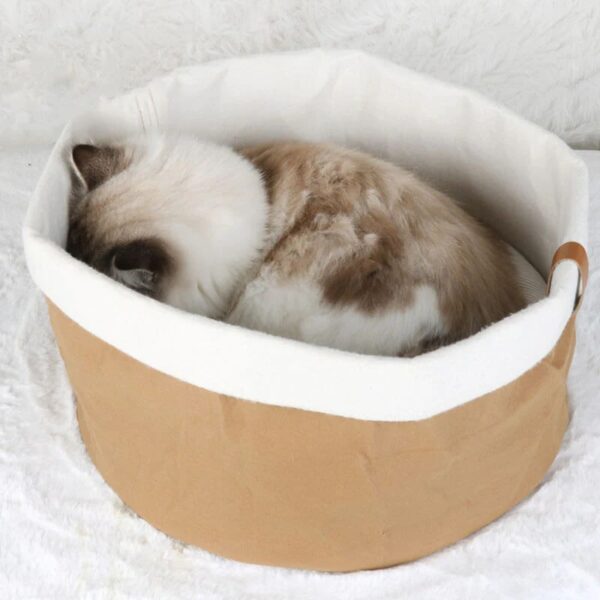 washable kraft paper cat basket bed 9