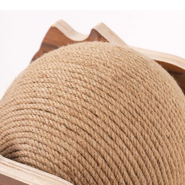 wooden cat shape sisal ball cat scratcher 6 6