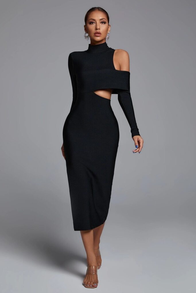 zalca cutout maxi bandage dress 1