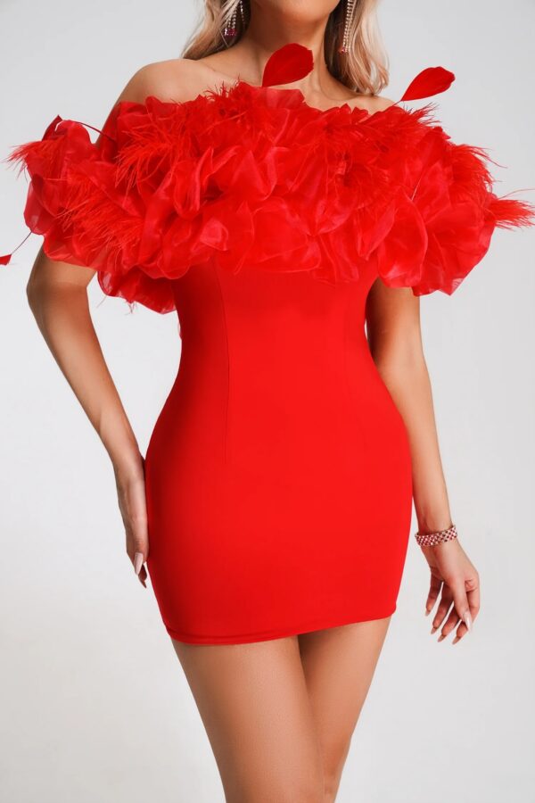 zophia mini dress red 5